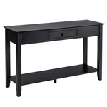 Costway Console Table With Drawer Shelf 2 Tier Sofa Side Accent Black. Fixed Price $99.99.