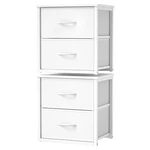 Daoutime 2-PACK Stackable Storage Drawers 4 Total White Closet. Fixed Price $103.47.