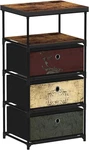 Vasicar Storage Units, 3 Drawers Nightstand With Shelves, Small Fabric. Fixed Price $39.99.