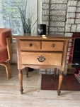 Beautiful Rare Vintage End Table With Two Drawers By Sumter Cabinet Co. Wood. Fixed Price $379.00.