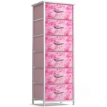 Sorbus Fabric Dresser For Kids Bedroom - Chest Of 6 Drawers Tall Storage Tower. Fixed Price $111.61.