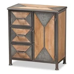 Baxton Studio Laurel 3-DRAWERS Wood Accent Chest In Whitewashed Oak/antique Gray. Fixed Price $175.38.