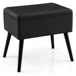 Costway Vanity Stool Footrest Tufted Flip Top Velvet Storage Ottoman W/wood Legs. Fixed Price $54.99.
