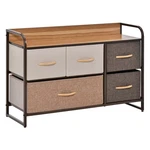 5-DRAWER Dresser Storage Tower Sturdy Steel Frame Wood Top For Bedroom Hallway. Fixed Price $83.82.