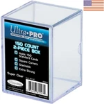 Essential Storage Solution: 150-CARD Heavy-duty Clear Box With Square Corners. Fixed Price $10.99.