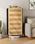 Natural Rattan 6-DRAWER Dresser Tower Stylish Storage For Any Space. Fixed Price $166.99.