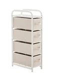 4 Drawer Narrow Dresser Fabric Storage Tower Vertical Slim Chest Orga.... Fixed Price $58.84.
