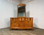 Lexington Furniture Victorian Sampler Collection Triple Door Dresser With Mirror. Fixed Price $1049.00.