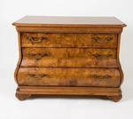 Vintage Pulaski Burl Wood Chest Nightstand French Provincial 3-DRAWER Dresser. Fixed Price $1599.00.
