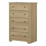 South Shore Vito 5-DRAWER Chest Dresser Natural Ash. Fixed Price $215.27.