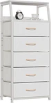 Furnulem White Dresser With 11.5"D X 16.1"W 43.3"H (5 Drawers),. Fixed Price $102.57.