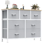 Jhk Bedroom 7 Fabric Drawers Dresser,wood Top,clothes Organizer Storage Cabinet. Fixed Price $70.27.