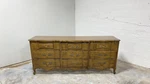 Thomasville French Provincial Serpentine Nine Drawer Dresser. Fixed Price $1095.00.