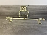 Vintage French Provincial Off White & Gold 2 Piece Bathroom Hardware Set. Fixed Price $199.87.