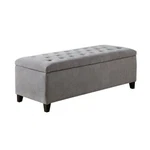 Madison Park Shandra Storage Ottoman - Solid Wood, Polyester Fabric Toy Chest. Fixed Price $140.99.