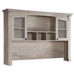Okd Farmhouse Hutch For 60" Executive Desk, Office Storage Cabinet With Gla. Fixed Price $247.99.