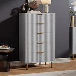Garveehome Fluted 5 Drawer Dresser For Bedroom 48 In Tall Modern Chest Of. Fixed Price $232.73.