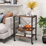Costway 3-TIER Kitchen Baker's Rack Microwave Oven Storage Cart With Hooks. Fixed Price $43.99.