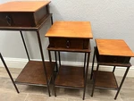 Home Interiors & Gifts Homco Wood Wrought Iron Tier Tables Set Of 3 W/ Drawers. Fixed Price $89.99.