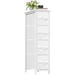 Somdot Narrow Dresser With 4 Drawers, Slim Storage Organizer Chest Of Drawers.... Fixed Price $58.47.