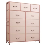 Wlive 11 Drawer Tall Dresser Fabric Storage Tower Pink Bedroom. Fixed Price $154.99.