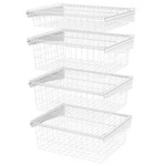 Closetmaid 4 Drawer Storage Basket Organizer Kit White Steel Mesh Wire. Fixed Price $137.61.