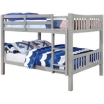 Bowery Hill Transitional Twin Over Wooden Bunk Bed Gray. Fixed Price $569.29.