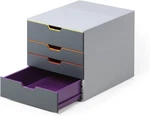 Durable Varicolor 4 Drawer Unit - Gray Desktop Set With Coded .... Fixed Price $121.81.