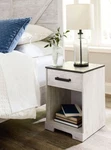 Signature Design By Ashley Shawburn One Drawer Night Stand, White/dark Charcoal. Fixed Price $30.00.