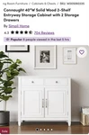 Simpli Home Connaught 40 Solid Wood Entryway Storage Cabinet White. Fixed Price $225.00.