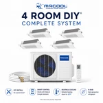 Mrcool Diy 5TH Gen 4 Zone Ceiling Cassette Mini Split Ac Heat Pump System. Fixed Price $9592.00.