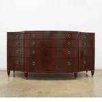 Caracole Bow Front 12 Drawer Dresser - Original Price $5,265. Fixed Price $2650.00.