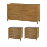 Pemberly Row Bedroom Set 3-PIECE 6-DRAWER Dresser & 3-DRAWER Chests. Fixed Price $3591.87.