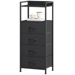 Night Stand With 4 Drawers, Vertical Storage Tower Fabric Dresser For Bedroom.... Fixed Price $64.04.
