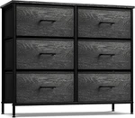 Stylish 6-DRAWER Dresser With Steel Frame & Easy-pull Fabric Bins. Fixed Price $116.99.
