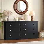 Jhk 6 Drawer Dresser For Bedroom,tv Stand,freestanding Wide Wooden Closet Chest. Fixed Price $182.00.