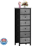 Vasicar Tall Narrow Dresser 6 Drawers Gray Storage Organizer Tower. Fixed Price $112.48.