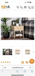 Baxton Studio Sebille Light Brown Wood 1-DRAWER End Table With Natural Rattan. Fixed Price $70.00.