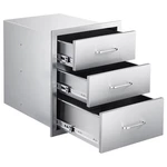 Uimoso Triple-access Stainless Steel Chest Of Drawers, 18.11"WX23.23"D 23.23"H. Fixed Price $186.99.