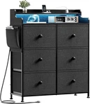 Dresser For Bedroom With Charging Station And Led Lights, 6 Drawers T.... Fixed Price $94.21.
