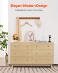 6 Drawer Dresser, Light Wood. Fixed Price $253.29.