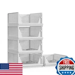Proarea 5-PACK Stackable Plastic Storage Basket Closet Organizer Bin Foldable. Fixed Price $119.52.