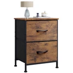 Wlive Night Stand, Small Dresser With 2 Drawers & 1 Piece, A-rustic Brown. Fixed Price $43.86.