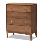 Baxton Studio Landis Ash Walnut Finished Wood 4-DRAWER Chest. Fixed Price $382.38.