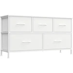 Dresser Chest Of Drawers 5 Fabric Cloud White ULGS322W01S Songmics Bedroom Steel. Fixed Price $74.99.
