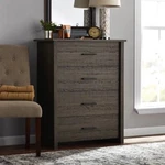 Mainstays Hillside 4-DRAWER Vertical Dresser Espresso, Brand New Still Box. Fixed Price $200.00.