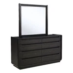 Coaster Leandro 8-DRAWER Wood Bedroom Dresser With Mirror In Burnished Black. Fixed Price $1252.16.
