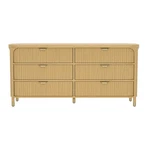 Park Contemporary 68" Dresser In Natural (6-DRAWER). Fixed Price $1358.49.