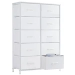 Sweetcrispy 10 Drawer Fabric Dresser Tall Chest Storage Organizer Tower With .... Fixed Price $56.01.