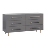 Trident Grey 6 Drawer Dresser. Fixed Price $1299.00.